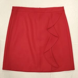 J. Crew Red Mini Skirt